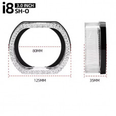 LED-маска з ангельськими вічками 3"/12v/6000k/White/R8-O (2шт.)