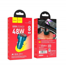 АЗП Hoco Z50 PD30W+QC3.0 (1 Type-C/1USB/3A/48W) (Синій)