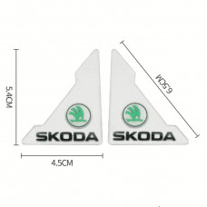 Плівка захисна для дверних КУТІВ Skoda силіконова прозора (4шт)