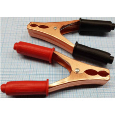 Затискачі для клеми АКБ (крокодили) (+/-)200А (д.140мм/ш.18мм/т.0,8мм)