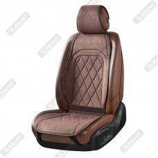 Накидки сидінь з вентиляцією алькантара "Elegant" PARMA Кавові Передні (700 705) (10шт./ящ.)