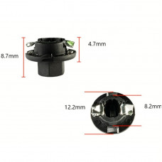 Патрон у панель приладів "Мерседес" та іномарки (W1,2W) BX8,4D (чорний) Китай