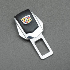 Заглушка ременя безпеки метал "Cadillac" (1шт) цинк.сплав + шкіра (тип №2)