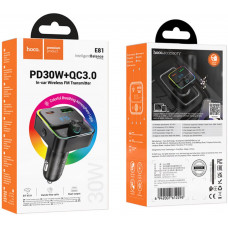 Модулятор Bluetooth "E81" "HOCO" PD30W+QC3.0 із швидкою зарядкою