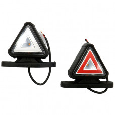 Габарит "ріжки" прямий 8,5*10см 12/24v трикутний червоний+білий LED "MRT" MRT-305 (2шт)