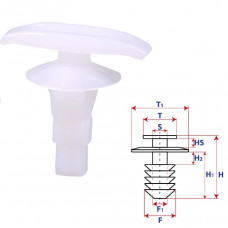 Кліпси C0247 ущільнювача Mitsubishi MU481276 Toyota 6786732041 6786732040 6786820040 (уп. 100шт.)