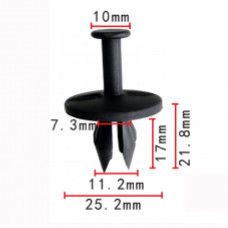 Фіксатор C0471 натискний/розпірний GM (14045480, 11639) ( уп. 100 шт.)