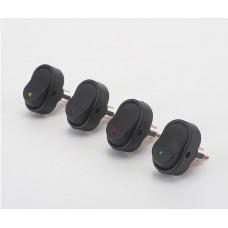 Клавіша №20D червона світлодіод овальна на гайці мідні контакти "Овал"