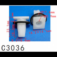Кліпси C3036 під саморіз HYUNDAI (866251E000, 86625-1E000, 14824) ( уп. 100 шт.)
