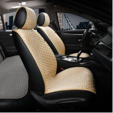 Накидки сидінь алькантара "Elegant" PALERMO Бежевий Передні (700 204) (10шт./ящ.)