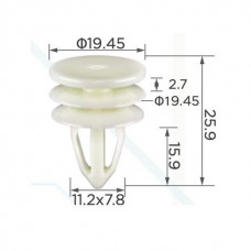 Кліпси C0396 обшивка дверей,молдинги GM 15076791 ( уп. 100 шт.)