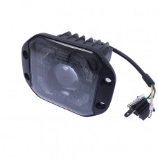Фара-LED Прямокутник 25W/32W діодна J19-57W+DRL Ближнє-біле/дальне-біле/DRL-білий(1шт)