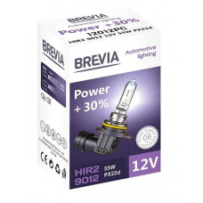 Лампа 12V HIR2/9012 55W + 30% "Brevia" (1шт) (12012PC) (10шт/уп) (200шт/ящ)