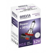 Лампа 12V_H16 19W + 30% "Brevia" (1шт) (12016PC) (10шт/уп)