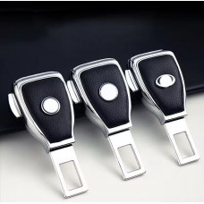 Заглушка ременя безпеки метал цинк.сплав + шкіра (тип №5) (1шт)