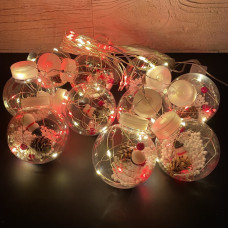 Гірлянда Штора "Сніговик" 3,0м*200Led (10 кульок) дріт, RGB (CL52M)