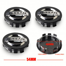 Ковпачки на титани "Nissan" (54/48мм) Чорний (C7042K54 )