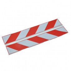 Наклейка світло-відбивна червоно-біла 5х30см "Негабаритний вантаж"- Клеющая стірчка- Соти (2шт.)