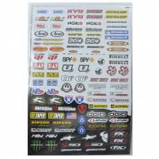 Наліпка МОТО "Всі маленькі логотипи" (37x24,5) велика