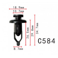 Кліпси C0584 розпірні Mazda Toyota Lexus 90467-09143 (уп.100шт)