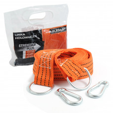 Трос буксирувальний 2,0т 6,0м 47мм/карабіни/помаранч./Пакет-РЕ "ELEGANT" 101831