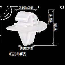 Кліпси C3409 молдингу Renault Opel Nissan 7703077420 Iveco 500339745 ( уп. 100 шт.)