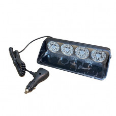 Страбоскоп світлодіодний 12V DRL S24 під лобовое скло, 6 режим біл/черв/син від прикур