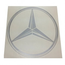 Наліпка плотерна Емблема Mercedes-Benz сіра 12x12см