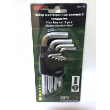 Набір шестигранників 9шт Короткі H1.5-10мм "KING STD" (KSH-109) (12шт/уп)