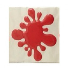 Наліпка силіконова "Клякса" мала червона (5шт.) 8х7см