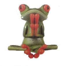 Наліпка силіконова "Жаба-йог" 10х8см (1шт.)