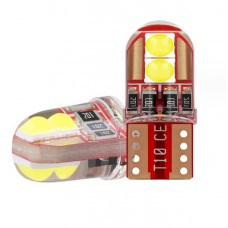 Світлодіод 12V Т10 Білий SMD 4-3535 360° 4W 400Lm (силіконова) Canbus №23