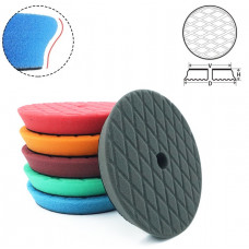 Полірувальний круг на липучці D150/D130/H26мм Жовтий (ромб) "Adept Elit"