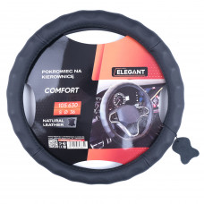 Чохол на кермо шкіра "S" (36см) чорний Elegant 105630 масаж гладкий