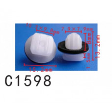 Кліпси C1598 обшивка дверей,молдингTOYOTA,LEXUS,NISSAN,DAIHATSU,SCION(7539233010,90467-08225)(уп.100