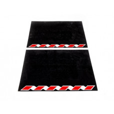 Бризковик "Чорний без напису" малий передній червоний зигзаг 480х330 (Україна) (2шт)