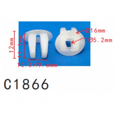 Кліпси C1866 втулка під саморіз/двері NISSAN,INFINITI(01281-00111,0128100111,14176) ( уп. 100 шт.)
