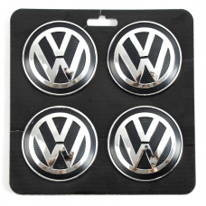 Ковпачки на титани "VW" (56/52мм) чорний (6CD601171)