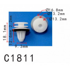 Кліпси C1811 обшивки дверей MERCEDES,VW,AUDI,SEAT,SKODA (4M0-827-947,4M0827947,15834,15835)( уп. 100