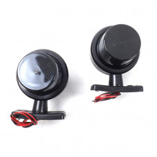 Габарит "ріжки" прямий 10см 12/24v червоний+білий затемнений діодний "FLAPS" Л-161 (2шт)