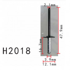 Заклепки H2018 металева TOYOTA, LEXUS (47.9MM) (9026905034, 90269-04047) ( уп. 100 шт.)