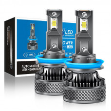 Лампа LED_H11(H8/H9/H16 радіатор+кулер) 130w/19200lm K18 3570 Chip 6000K +500%/IP65/9-36v 12міс.гар