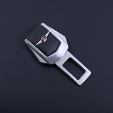 Заглушка ременя безпеки метал "CHRYSLER" (1шт) цинк.сплав + шкіра (тип №2)