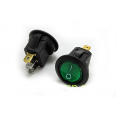 Клавіша №118 зелена кругла On Off 12V