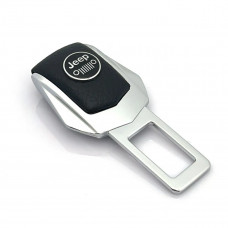 Заглушка ременя безпеки метал "Jeep" (1шт) цинк.сплав + шкіра (тип №2)