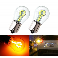 Світлодіод 12V Т25 Жовтий SMD 18-3030 +780Lm У скляній колбі №41