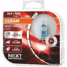 Лампа 12V H7 55W +150% Night Laser "Osram" (Box-2шт) (64210 NL-BOX) (червона уп)