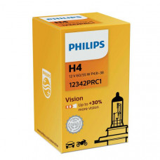 Лампа 12V H4 60/55W + 30% Premium "Philips" (12342PRC1) (1шт/уп.)