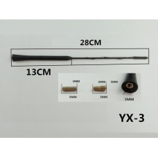 Антенний наконечник (витий) 5мм YX-3, адаптери M6-M6; M5-M6 (довжина 28см13см)