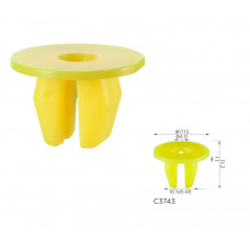 Кліпси C3743 молдинг /підкрилки/кузовToyota,Lexus,Subaru,Nissan,Peugeot,Citroen(901890 ( уп. 100 шт